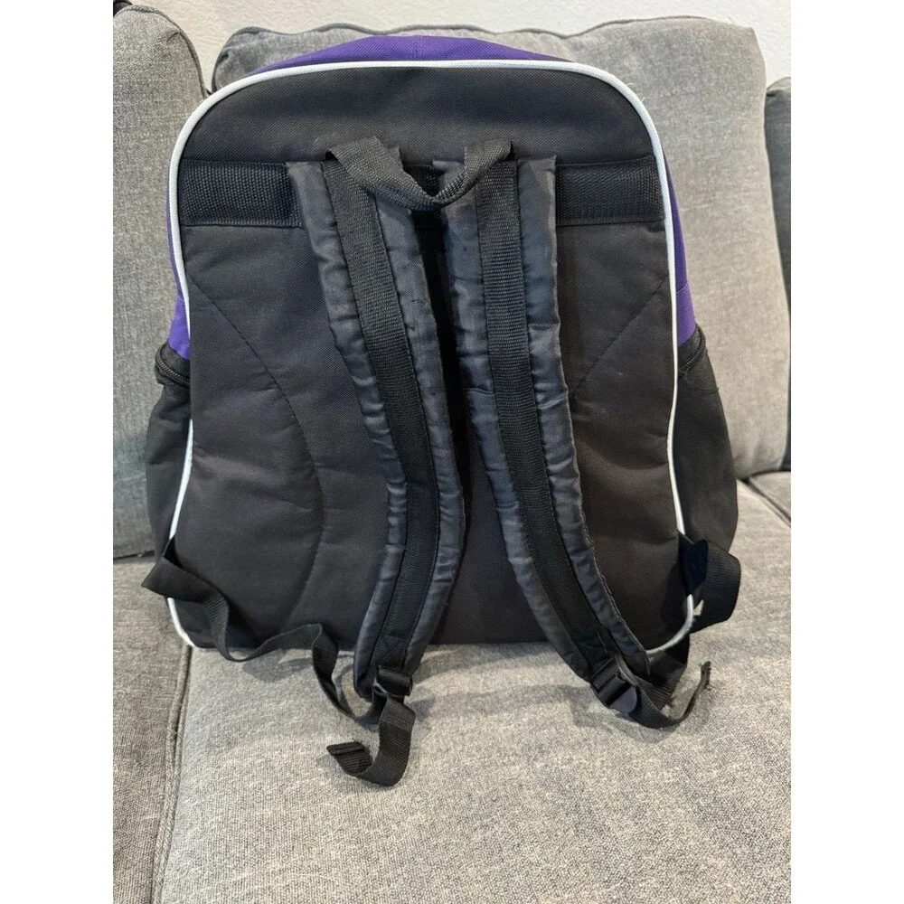 High Five Backpack Heavy Duty 600-Denier Polyester With Soft PVC Backing Purple